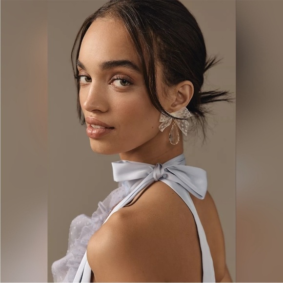 ANTHROPOLOGIE Lace Tunic Halter Dress Lavender Size XL NEW - Picture 2 of 13